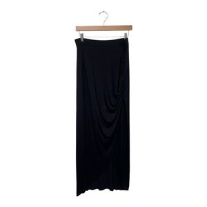 Worthington |‎ Black Pull On Side Ruching Long Maxi Wrap Style stretch Jersey 8